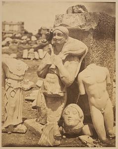 The Calf-bearer and the Kritios boy shortly after exhumation on the Acropolis