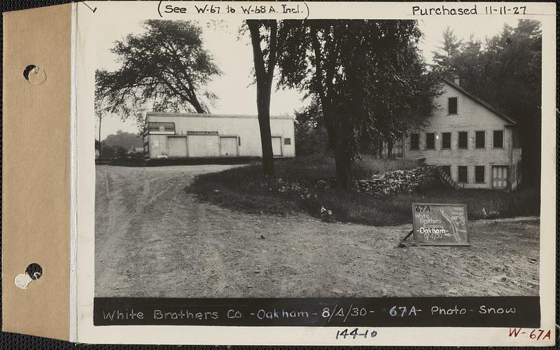 White Brothers Co., storehouse and gristmill, Coldbrook, Oakham, Mass., Aug. 4, 1928 Digital