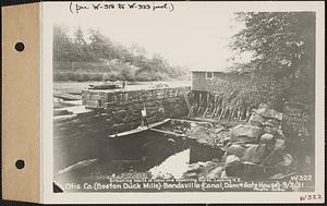 Otis Co. (Boston Duck Mills), canal, dam, and gate house, Bondsville, Palmer, Mass., Sep. 3, 1931