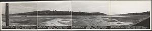 Panorama from Boston & Maine Railroad trestle, water elevation 366.00, Thomas Basin, Wachusett Reservoir, Oakdale, West Boylston, Mass., Sep. 17, 1941