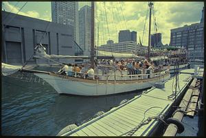 Sailboat at Long Wharf, Boston