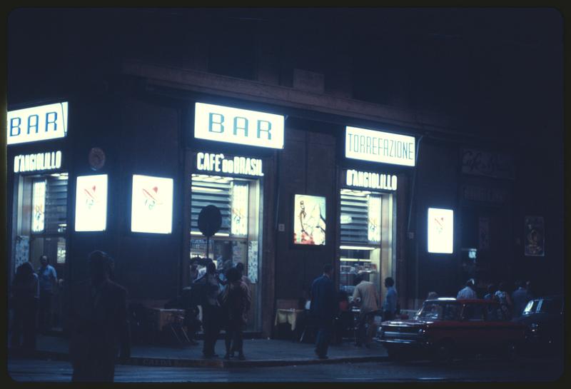 Bar and café, night, Rome