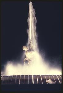 Night view of Fountain of the Naiads, Piazza della Repubblica, Rome, Italy