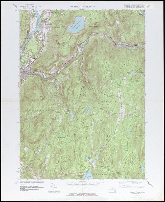 Millers Falls Quadrangle Massachusetts, Franklin Co.