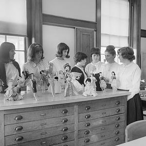 Doll dress making at Vocational High School, Hillman Street, New Bedford