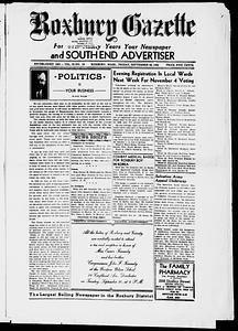 Roxbury Gazette and South End Advertiser, September 26, 1952