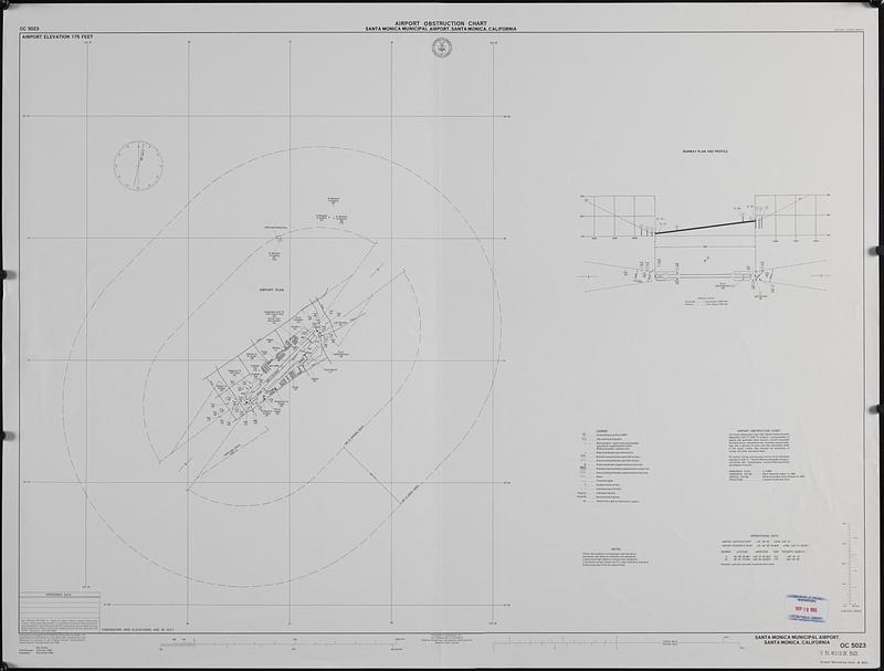 Airport obstruction chart, OC 5023, Santa Monica Municipal Airport, Santa Monica, California