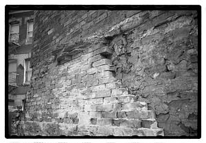 Closeup of a brick building