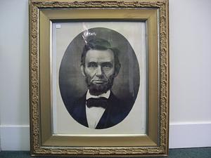 Frontal portrait of Abraham Lincoln