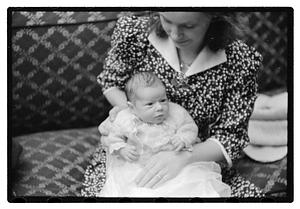 Unidentified baby, possibly in a christening gown