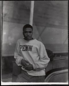 Young man in Penn sweatshirt