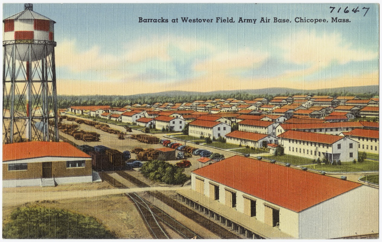 Barracks at Westover Field, Army Air Base, Chicopee, Mass.