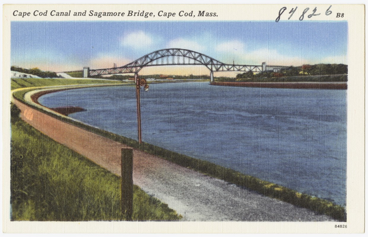 Cape Cod Canal and Sagamore Bridge, Cape Cod, Mass.