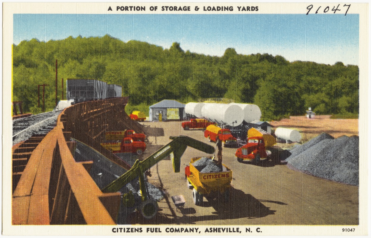 A portion of storage & loading yards, Citizens Fuel Company, Asheville