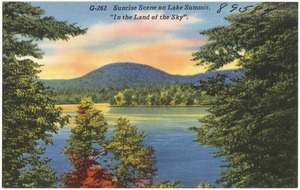 G-262. Sunrise scene on Lake Summit, "In the land of the sky".