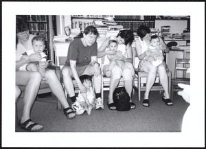 Newton Free Library, Newton, MA. Communications & Programs Office. Mothers at Susan Raskin Abrams: story hour