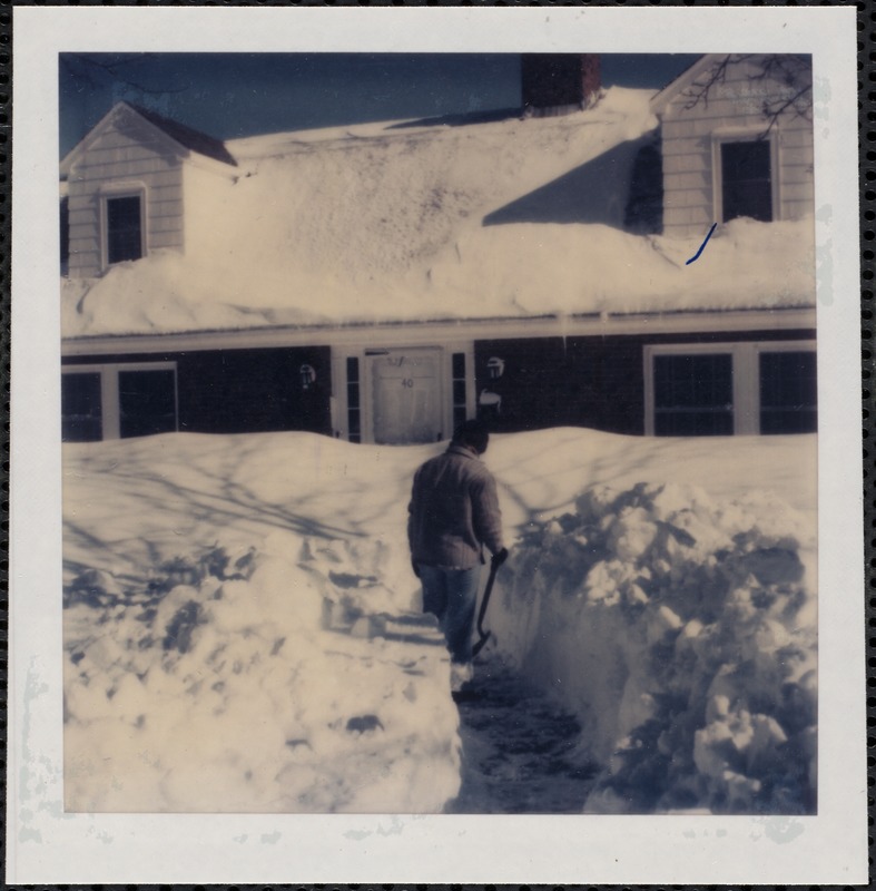 Blizzard of 1978. 40 Adams St. after blizzard