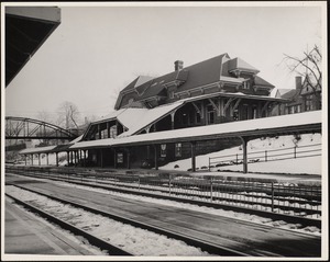 Newtonville Railroad Station. Commuters. Newton, MA