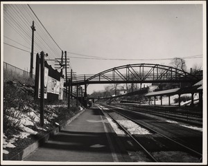 Newtonville Railroad Station. Bridge. Newton, MA