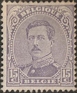 Belgian King Albert I 15c stamp