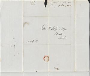 Dominicus Parker to George Coffin, 25 May 1844