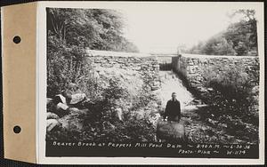 Beaver Brook at Pepper's mill pond dam, Ware, Mass., 8:40 AM, Jun. 30, 1936