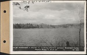 A.W. Holbrook, looking north across Beaver Lake, Ware, Mass., Apr. 3, 1937