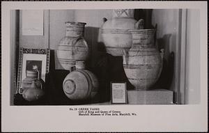 Greek vases, gift of king and queen of Greece. Maryhill Museum of Fine Arts, Maryhill, Wn.