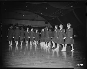 Drill team performing