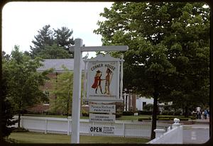 Sign for The Old Corner House and Stockbridge Historical Society, Stockbridge, Massachusetts