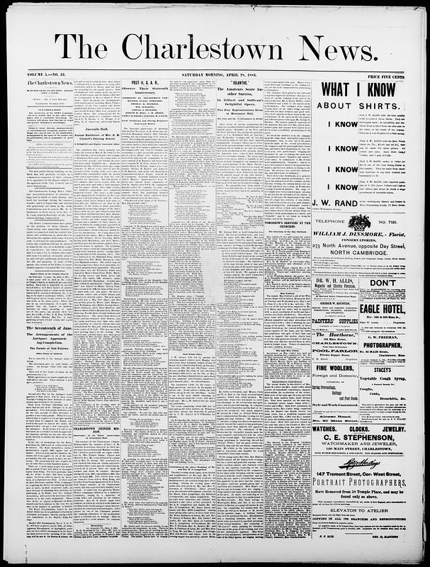 The Charlestown News. April 28, 1883 - Digital Commonwealth