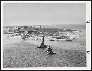 Dredges deepen channel off Deer Island