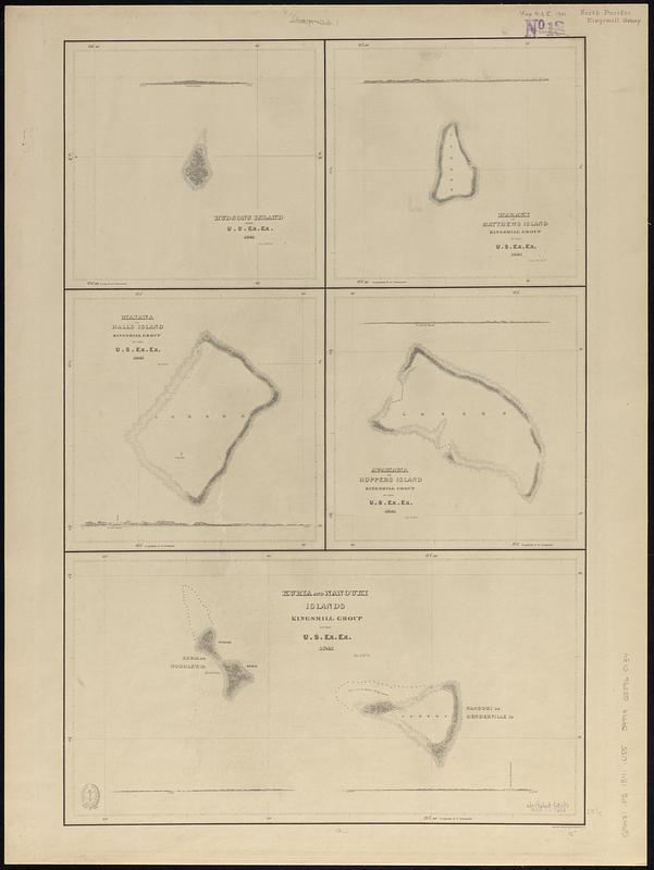 Hudsons Island ; Maraki or Matthews Island, Kingsmill Group ; Maiana or Halls Island, Kingsmill Group ; Apamama or Hoppers Island, Kingsmill Group ; Kuria and Nanouki Islands, Kingsmill Group