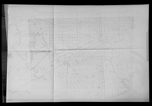 Copy negative of portion of 1864 map "Plan of lands on the Back Bay"