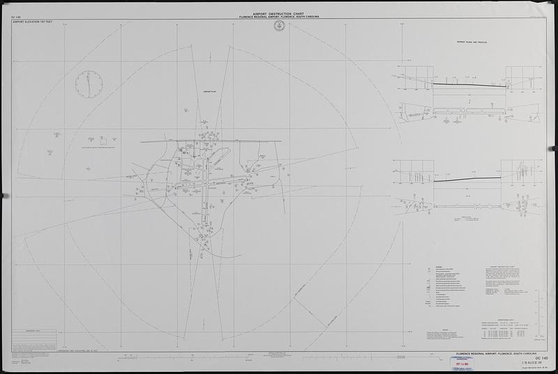 Airport obstruction chart OC 145, Florence Regional Airport, Florence, South Carolina