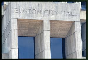 Boston (circa 1995) signage on Boston City Hall