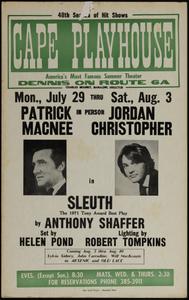 In person Patrick Macnee, Jordan Christopher in Sleuth