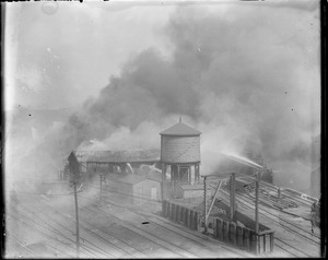 Lumber yard fire - Charlestown