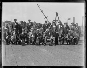 Battery of photographers who followed the presidential party from Plymouth to mount prospect in Lancaster, N.H.