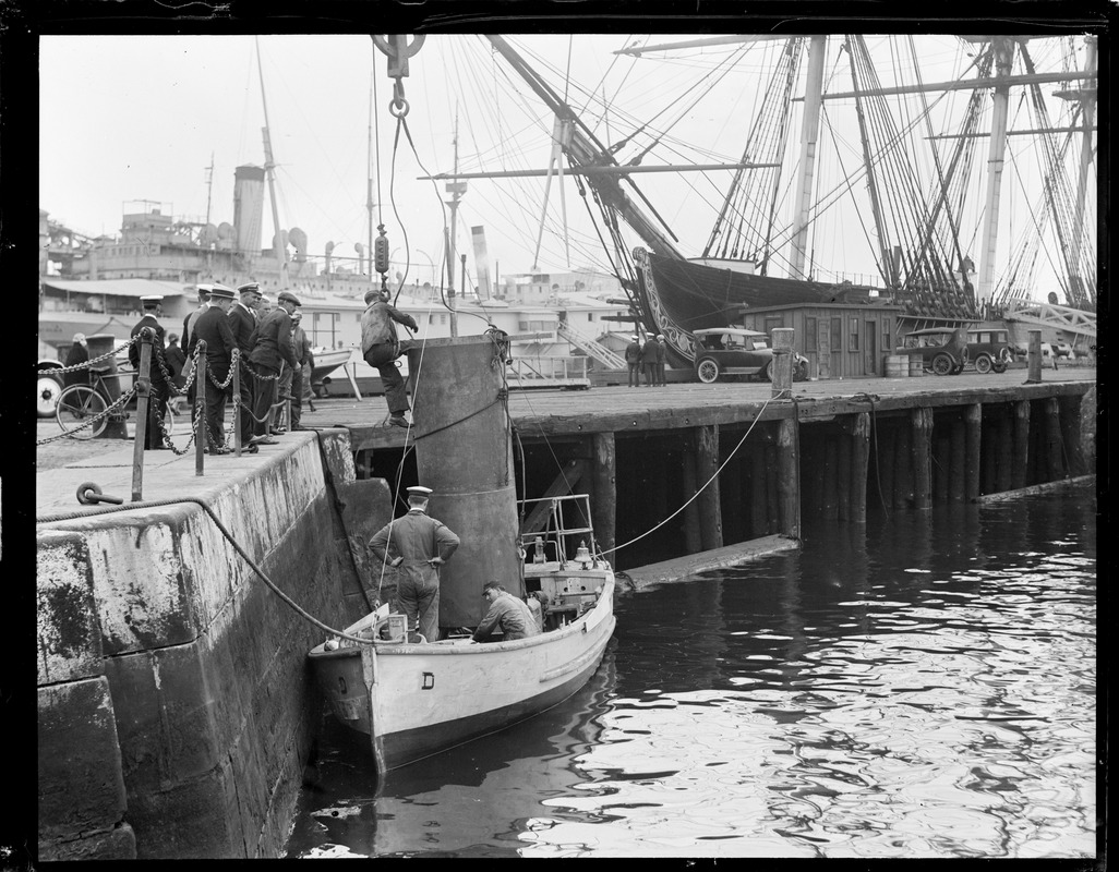 Roto-ship at pier - Digital Commonwealth