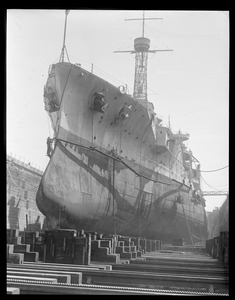 USS Utah in South Boston drydock