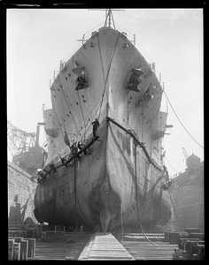 USS Utah in South Boston drydock