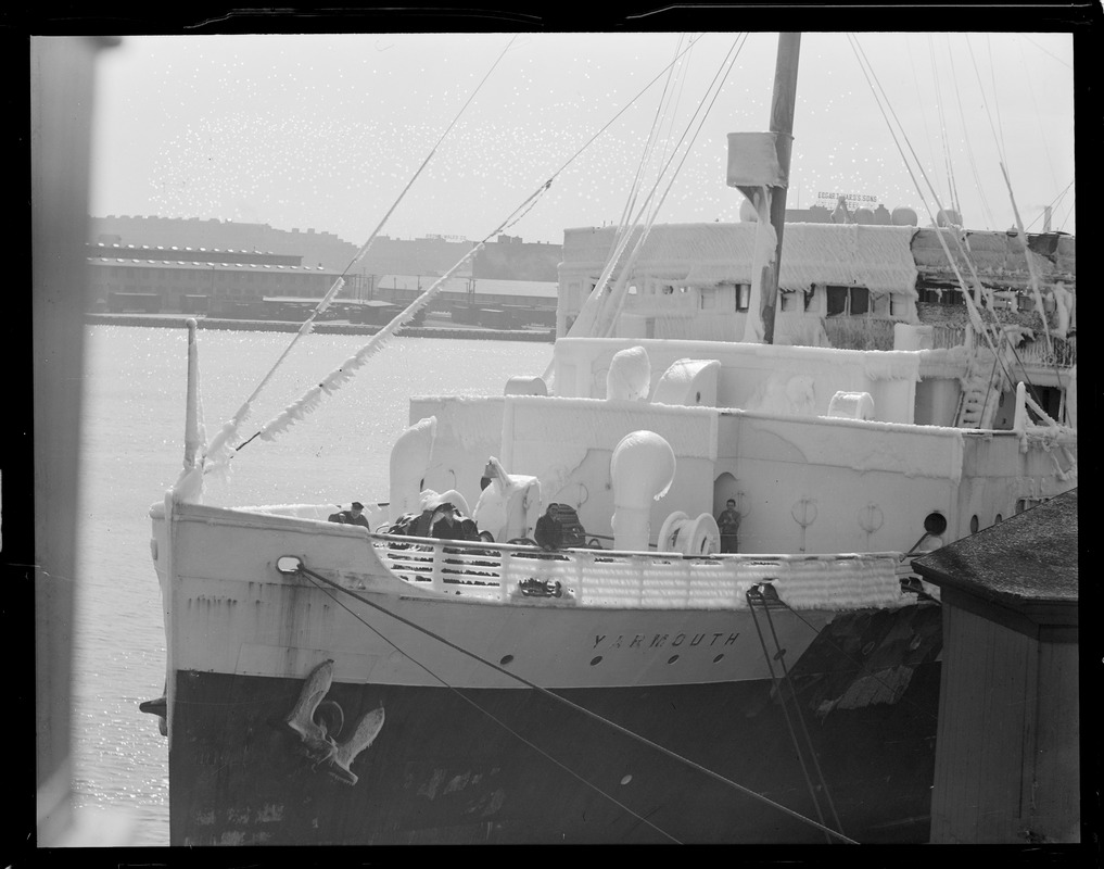 SS Yarmouth covered in ice - Digital Commonwealth