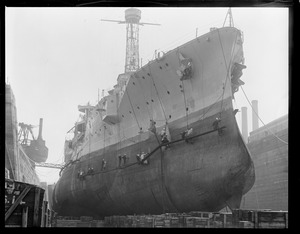 USS Utah in South Boston drydock