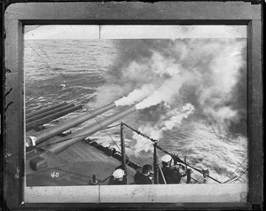 USS Tennessee - guns firing