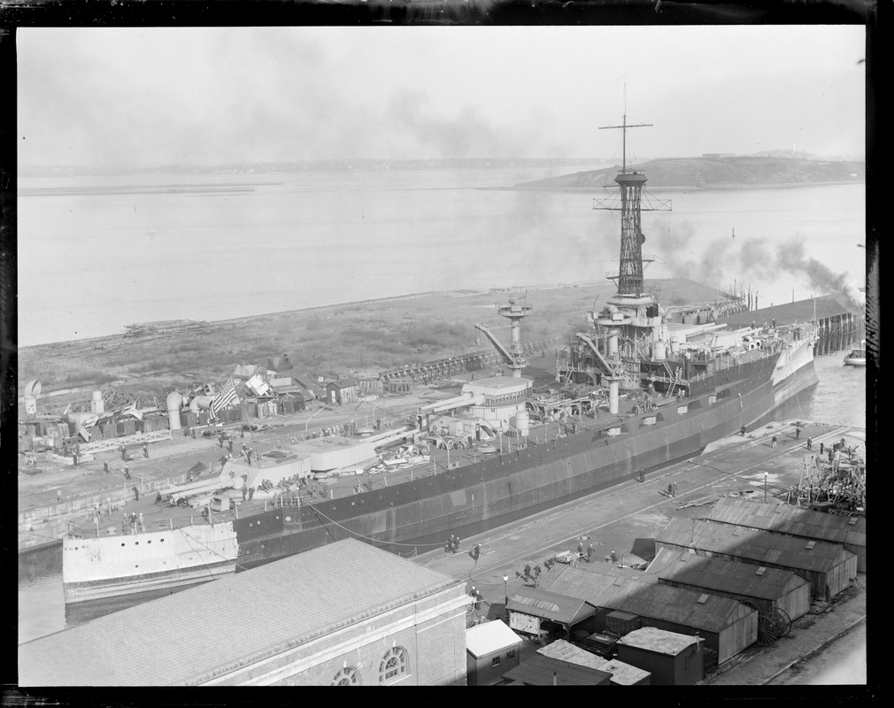 USS Utah in South Boston drydock