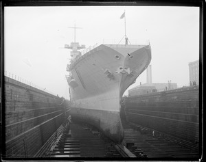 USS Lexington in South Boston drydock