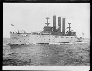 The old USS Maine before she was blown up in Havana Harbor