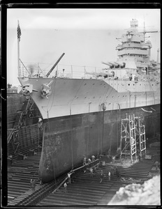 USS? ship in drydock