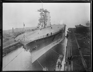 USS Lexington in South Boston drydock from Crane